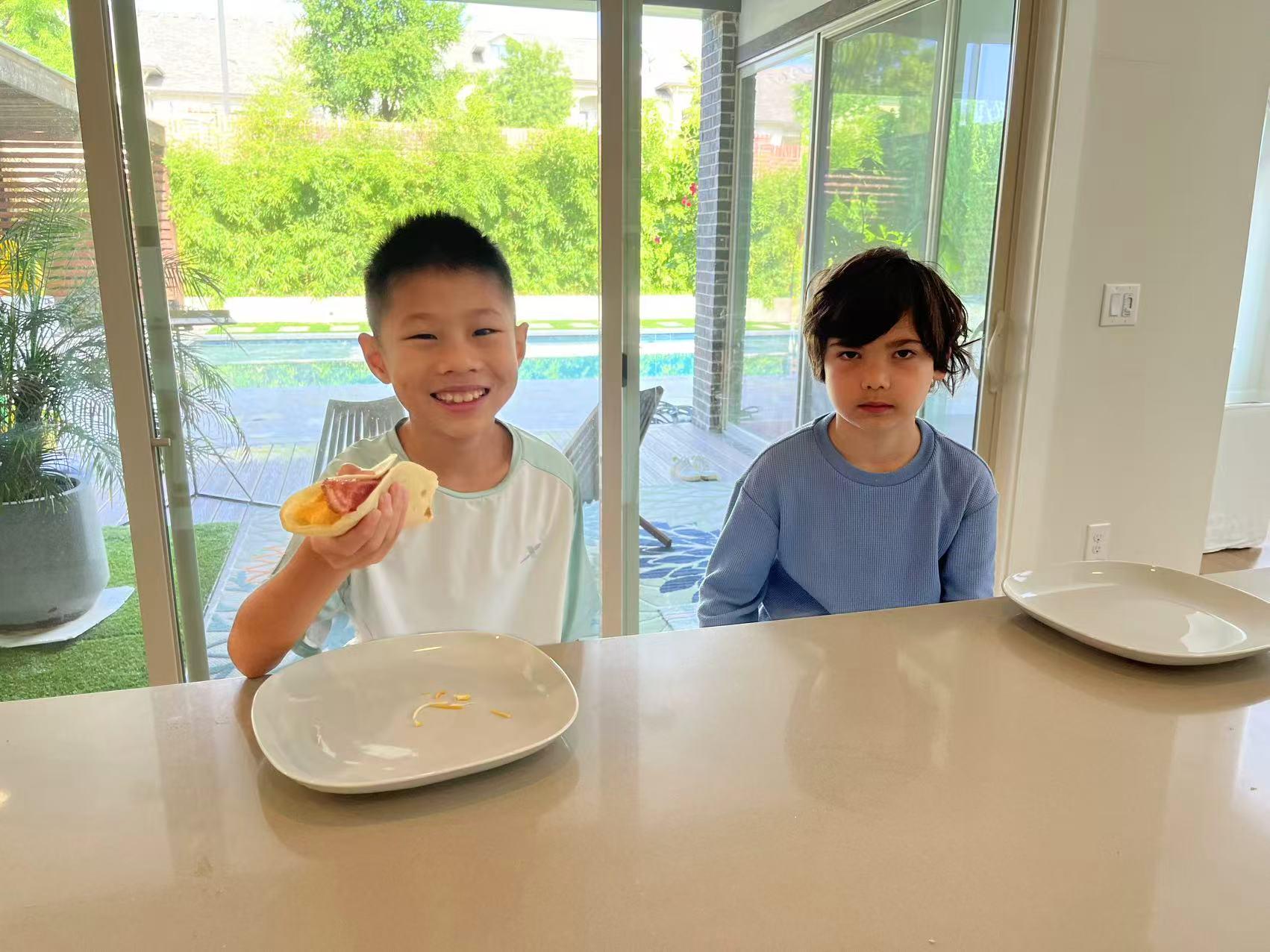 Breakfast with Squidi during the Dallas visit